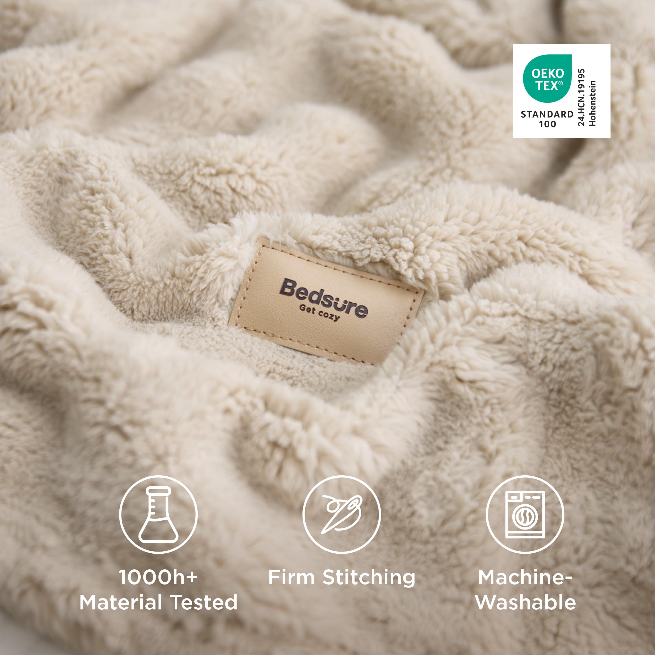 Bedsure blanket layered at bed foot enhancing bedroom decor and warmth benefit