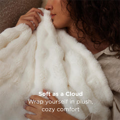 Bedsure close-up of CloudBubble texture highlighting plush feel and visual interest