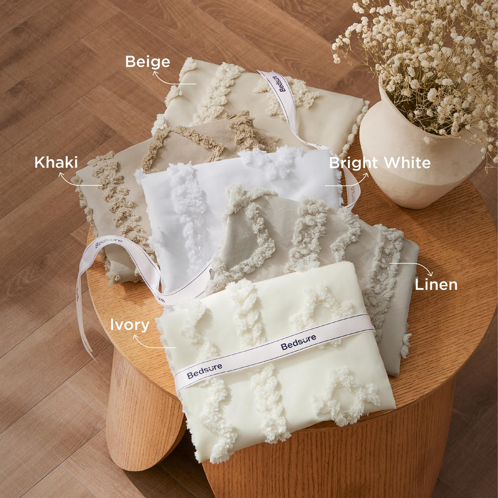 Bedsure comforter edge seam close-up illustrating durability benefit