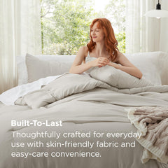 Bedsure reverse side showing complementary beige tone for two styling options