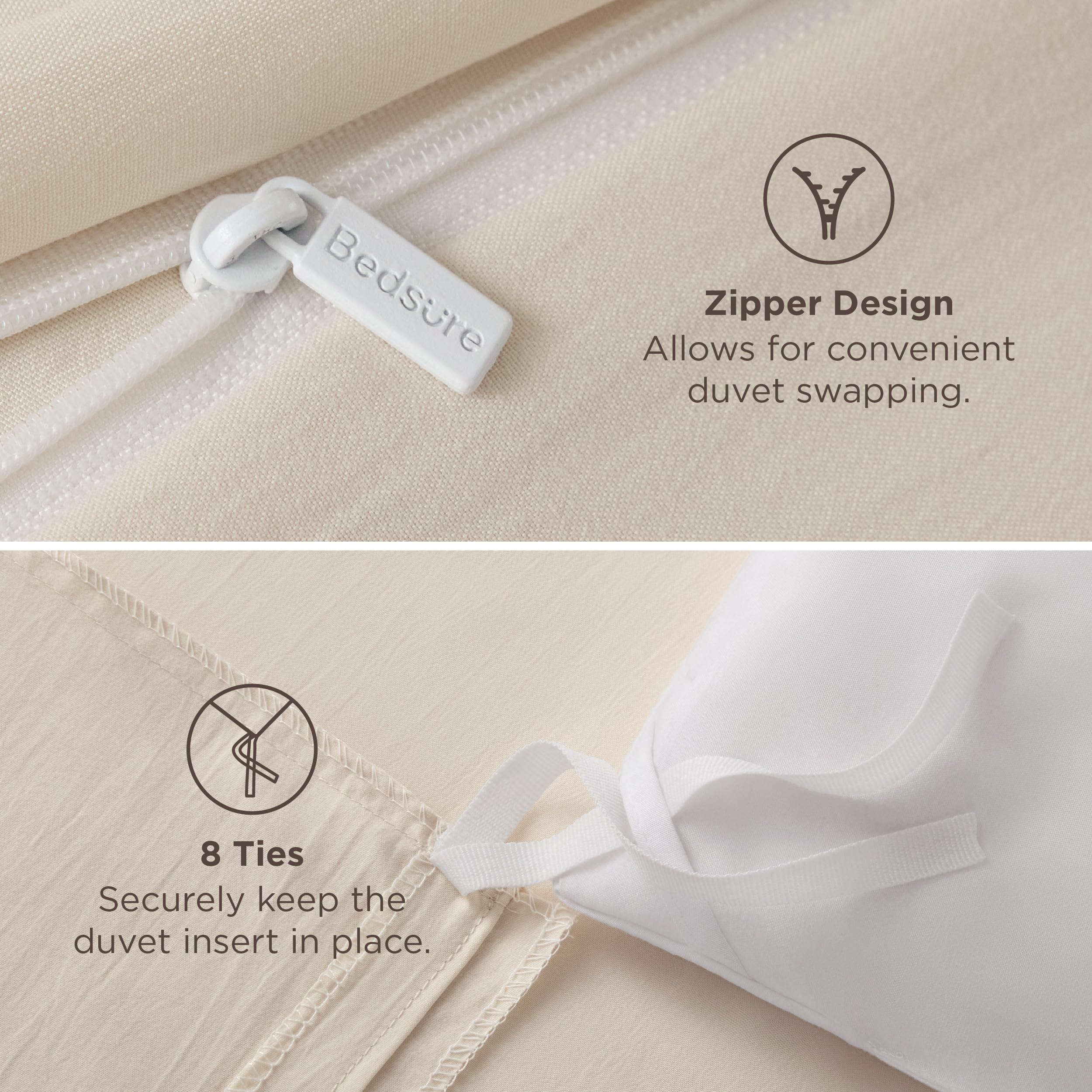 Bedsure seam and edge stitching close-up highlighting enhanced durability