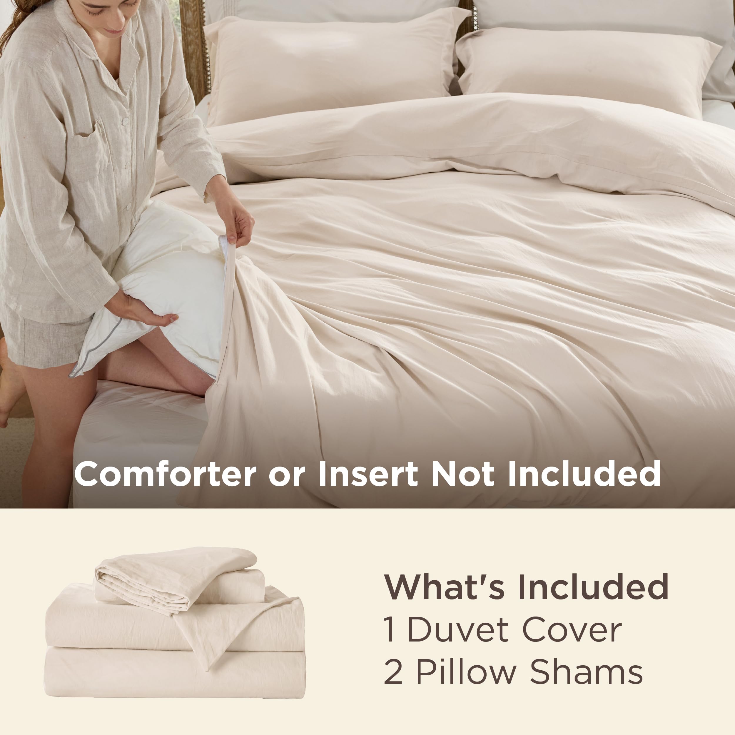 Bedsure fabric close-up showing cotton-like texture for comfortable sleep