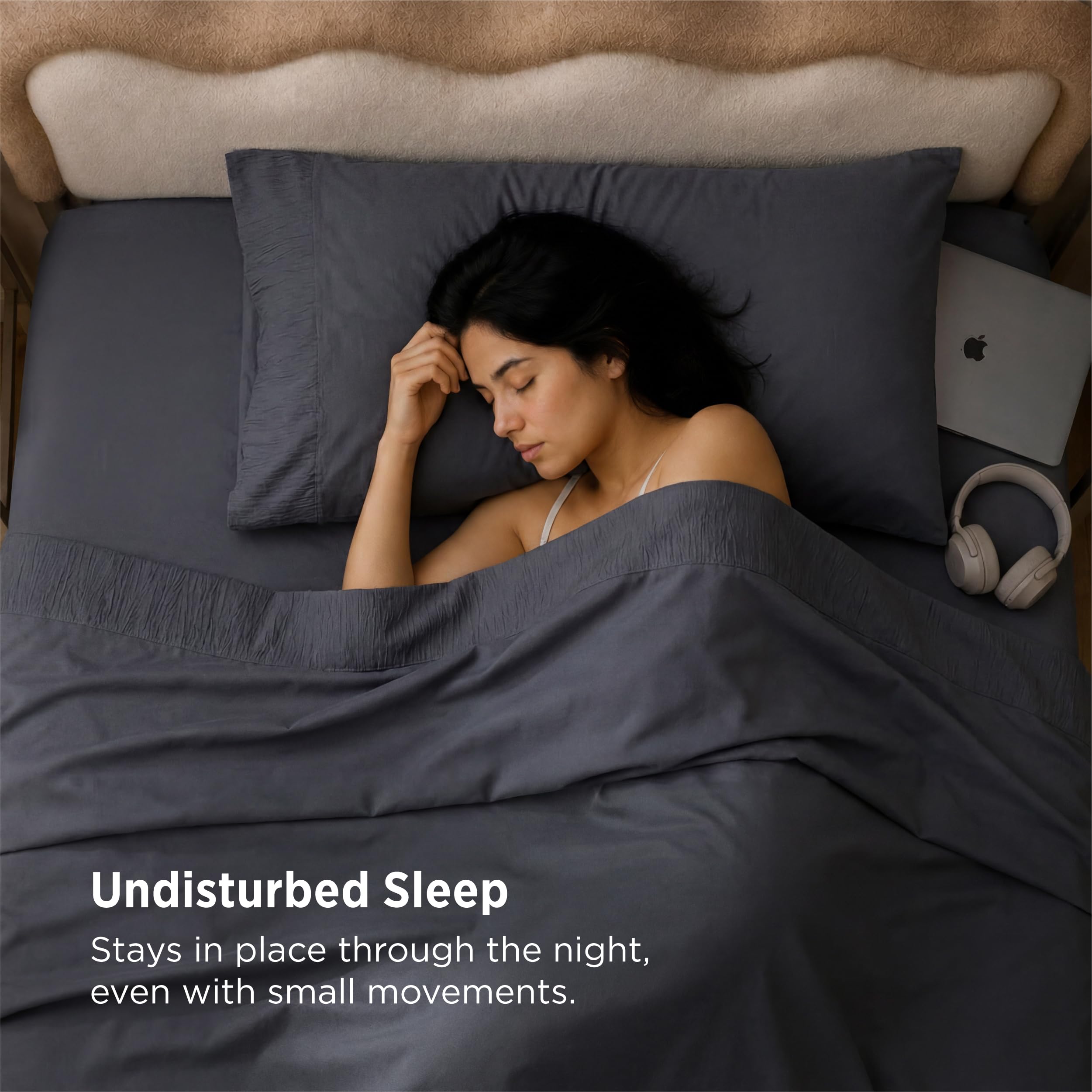 Bedsure flat sheet and pillowcase styling showing coordinated look benefit