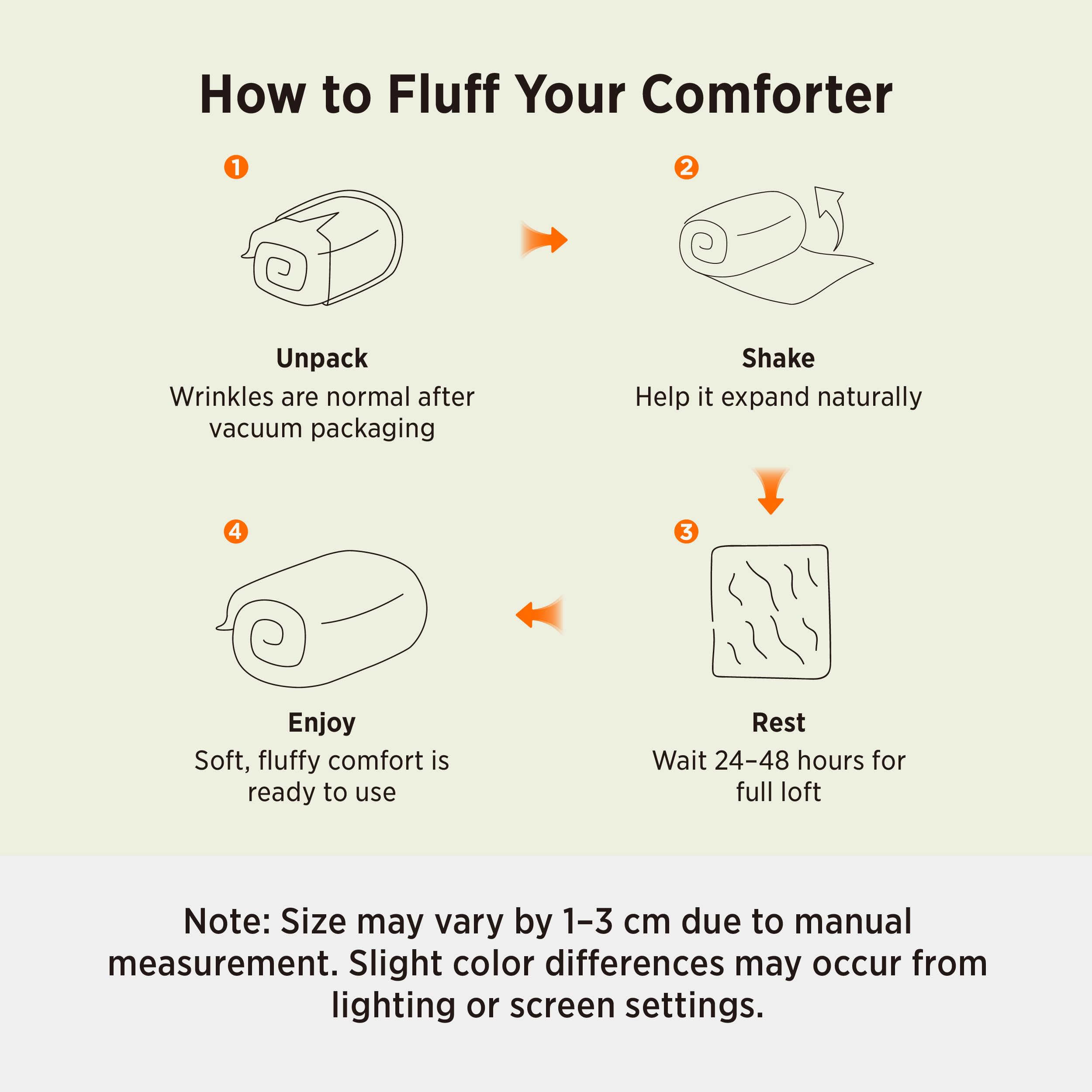 Bedsure folded comforter compactly stored showing easy laundering and space-saving
