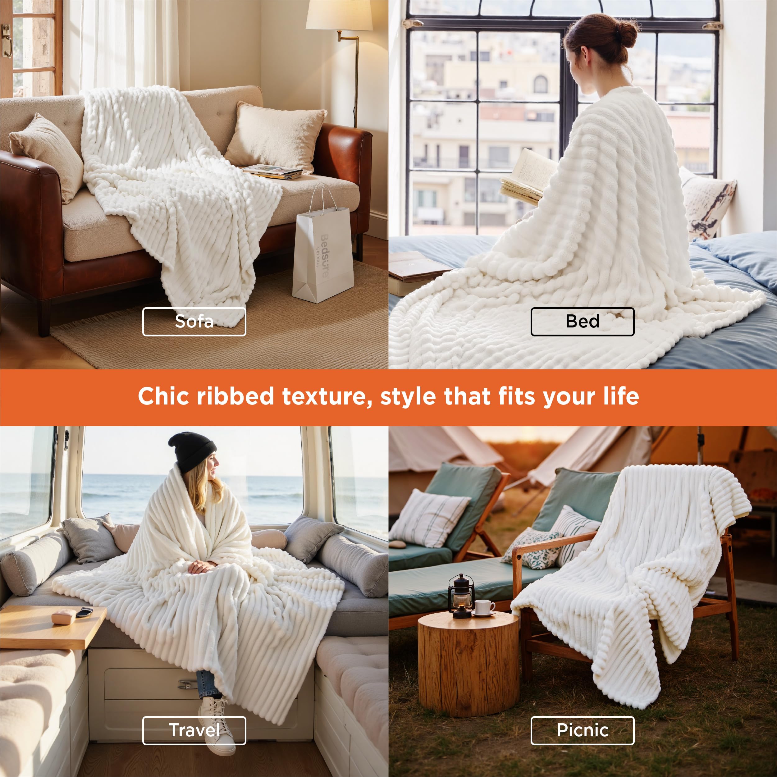 Bedsure GentleSoft spread on bed creating a layered, cozy bedroom look
