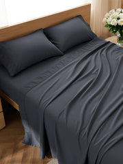 Bedsure king set front flat lay showing complete four-piece set and neat presentation