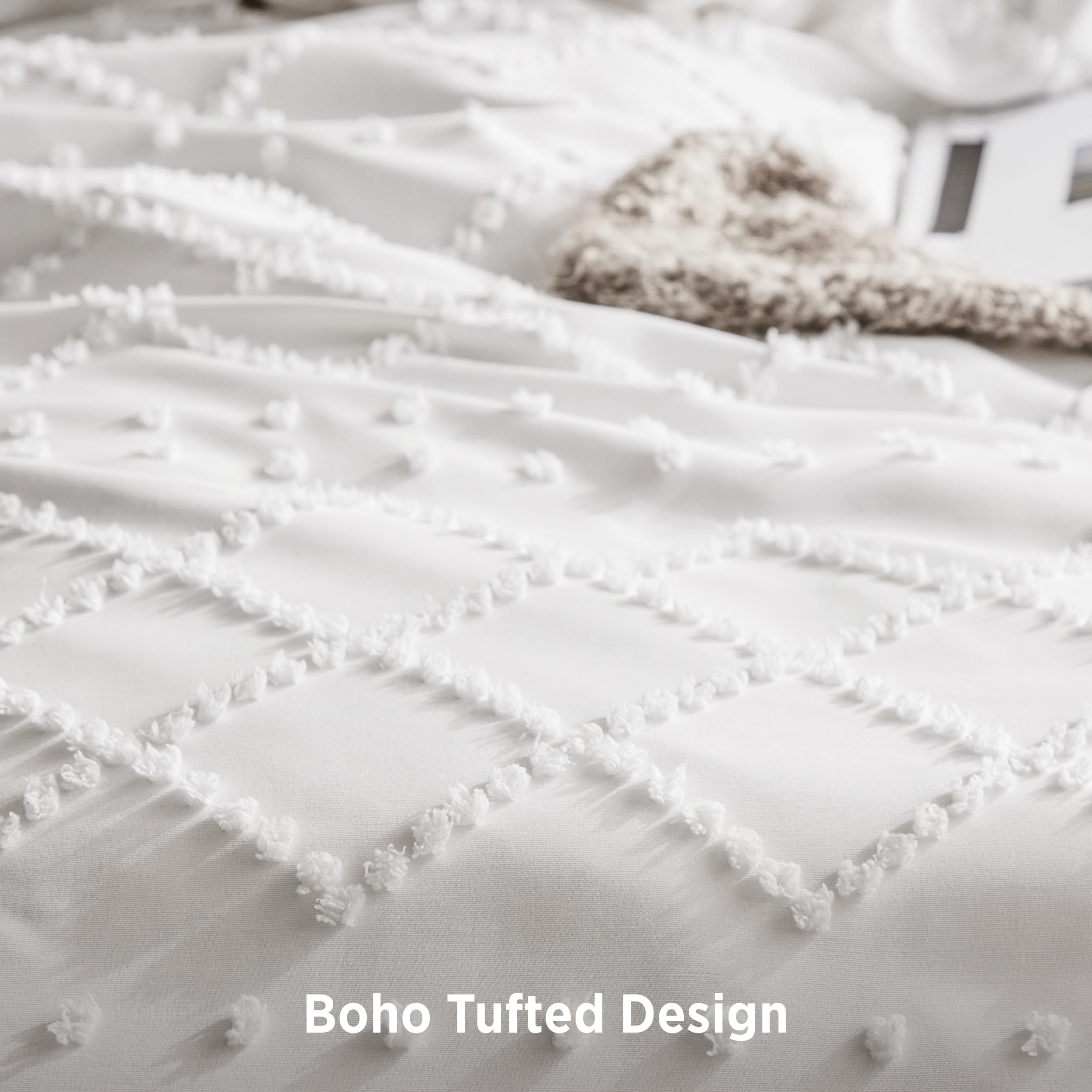 Bedsure brushed microfiber texture close-up demonstrating soft feel and quiet comfort
