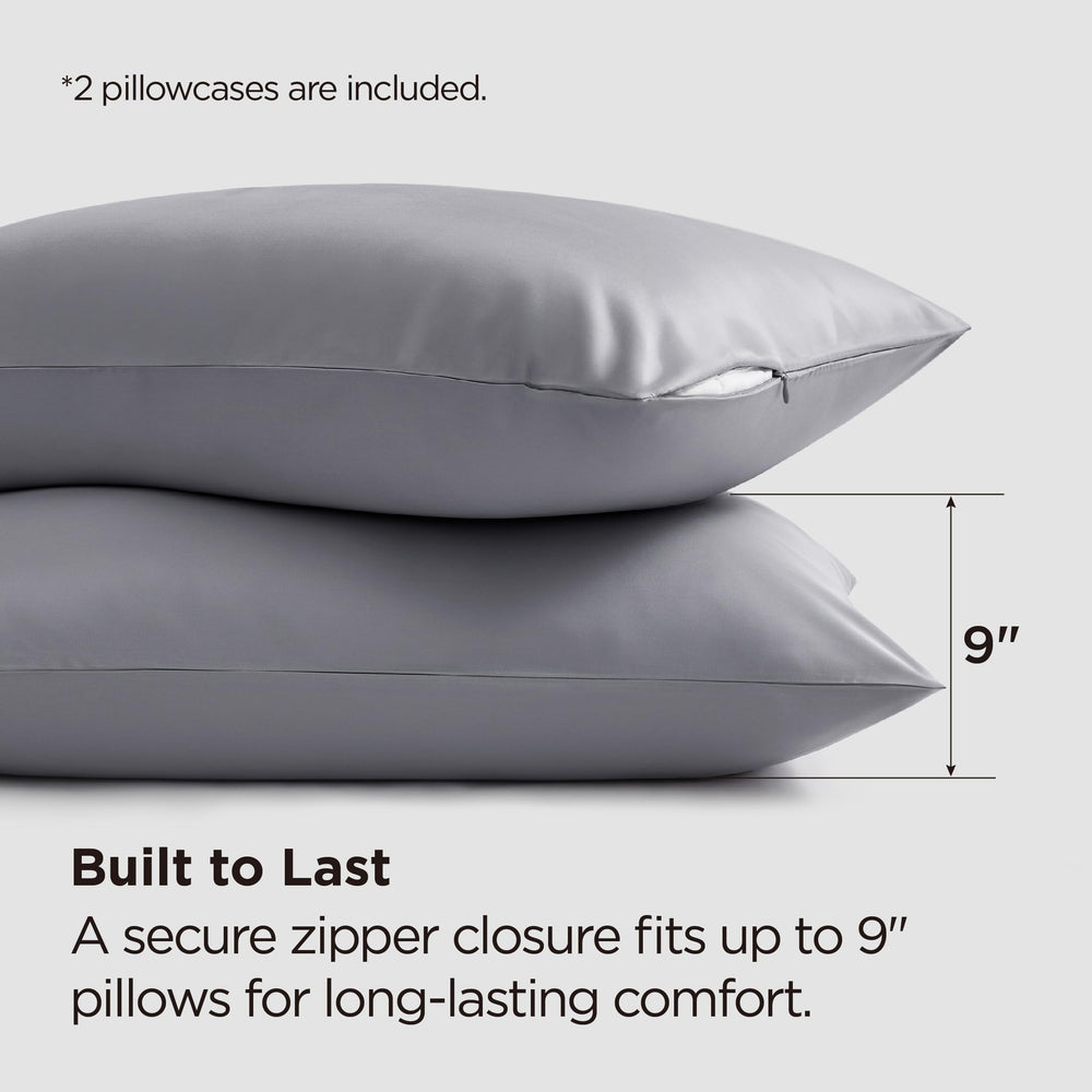 Bedsure pillow inside zipped case showing tidy fit and comfortable look
