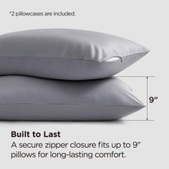 Bedsure pillow inside zipped case showing tidy fit and comfortable look