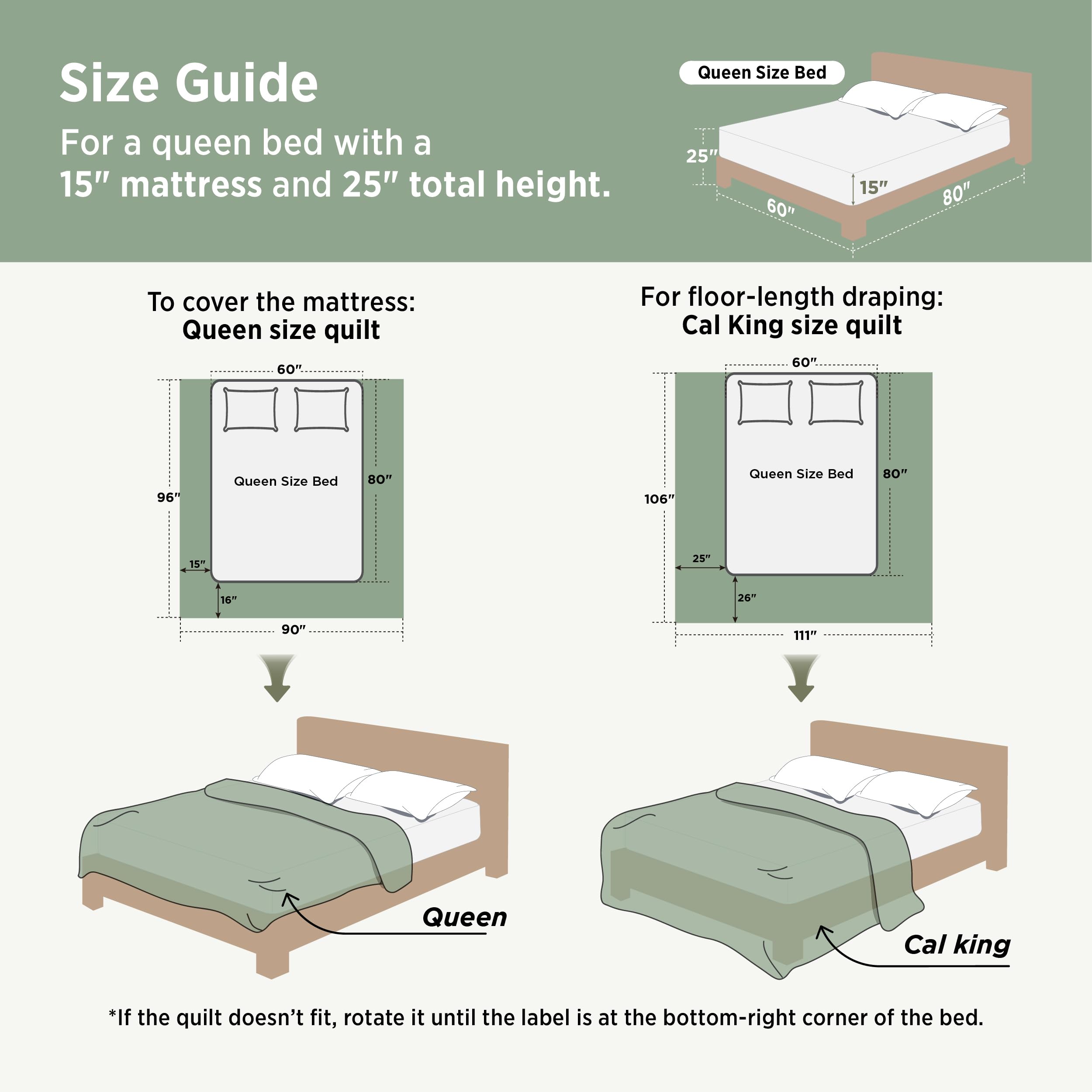 Bedsure pillow shams and pillowcases styled on bed showing coordinated layered look benefit