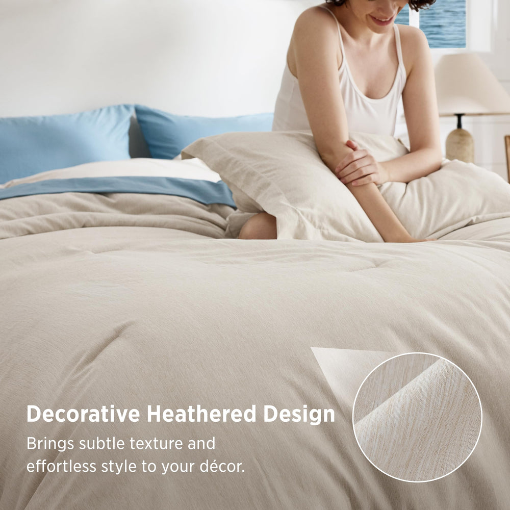 Bedsure pillow shams front detail showing matching design and tidy finish