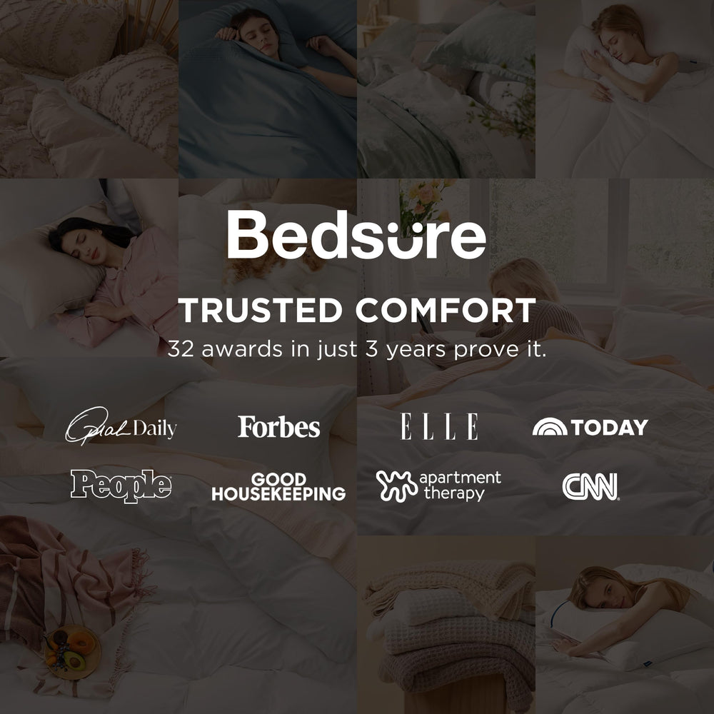 Bedsure pillow shams pair displayed adding coordinated finishing touch