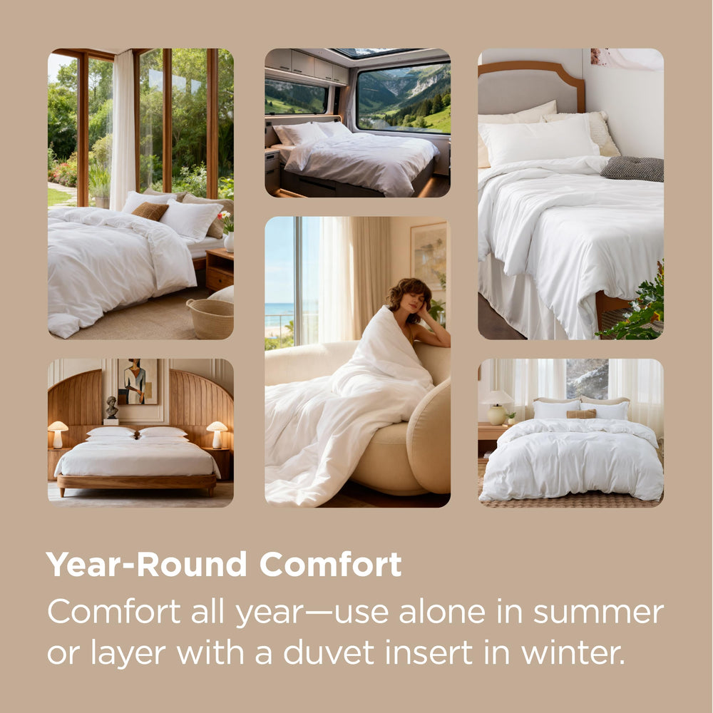 Bedsure pillow shams stacked and matching duvet cover set