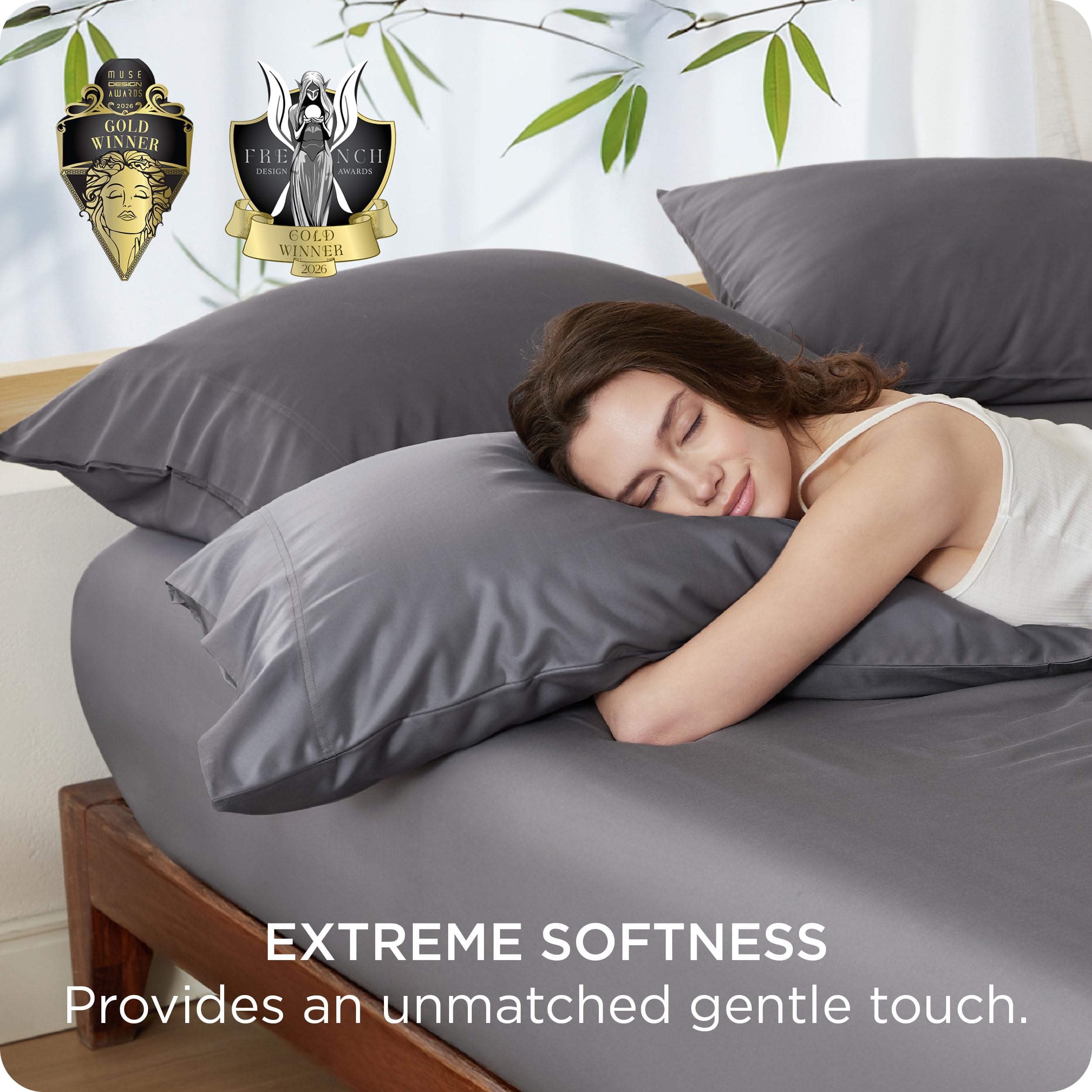Bedsure pillow tucked inside case demonstrating neat secure fit