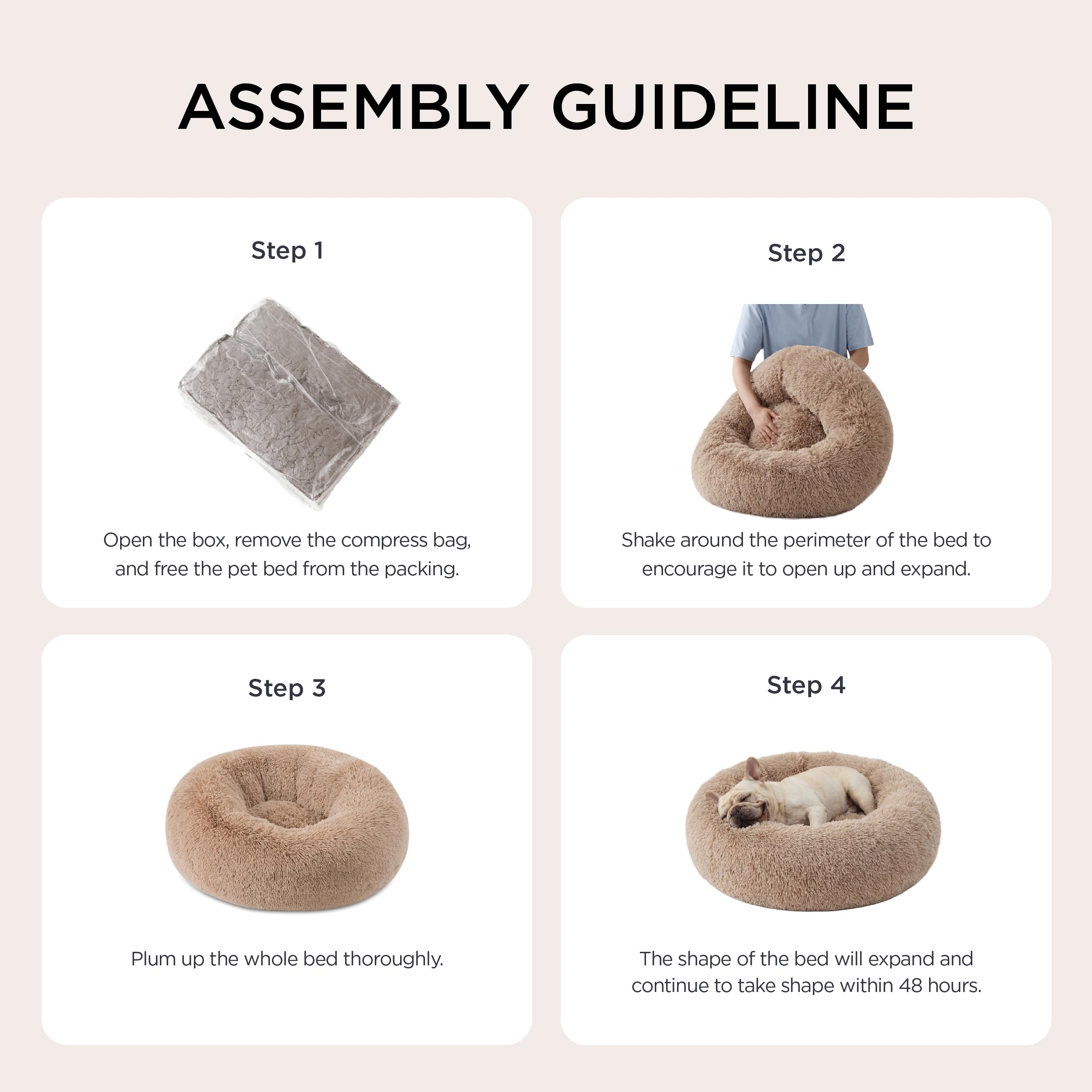Bedsure visible zipper on removable cover for easy washing and maintenance