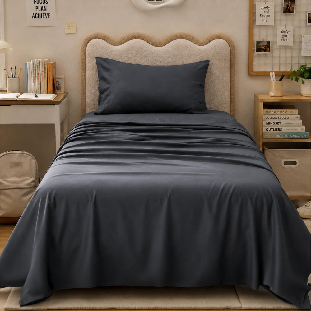 Bedsure ruffled hem detail highlighting refined design benefit