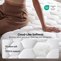 Bedsure side profile illustrating snug all-around fit on mattress