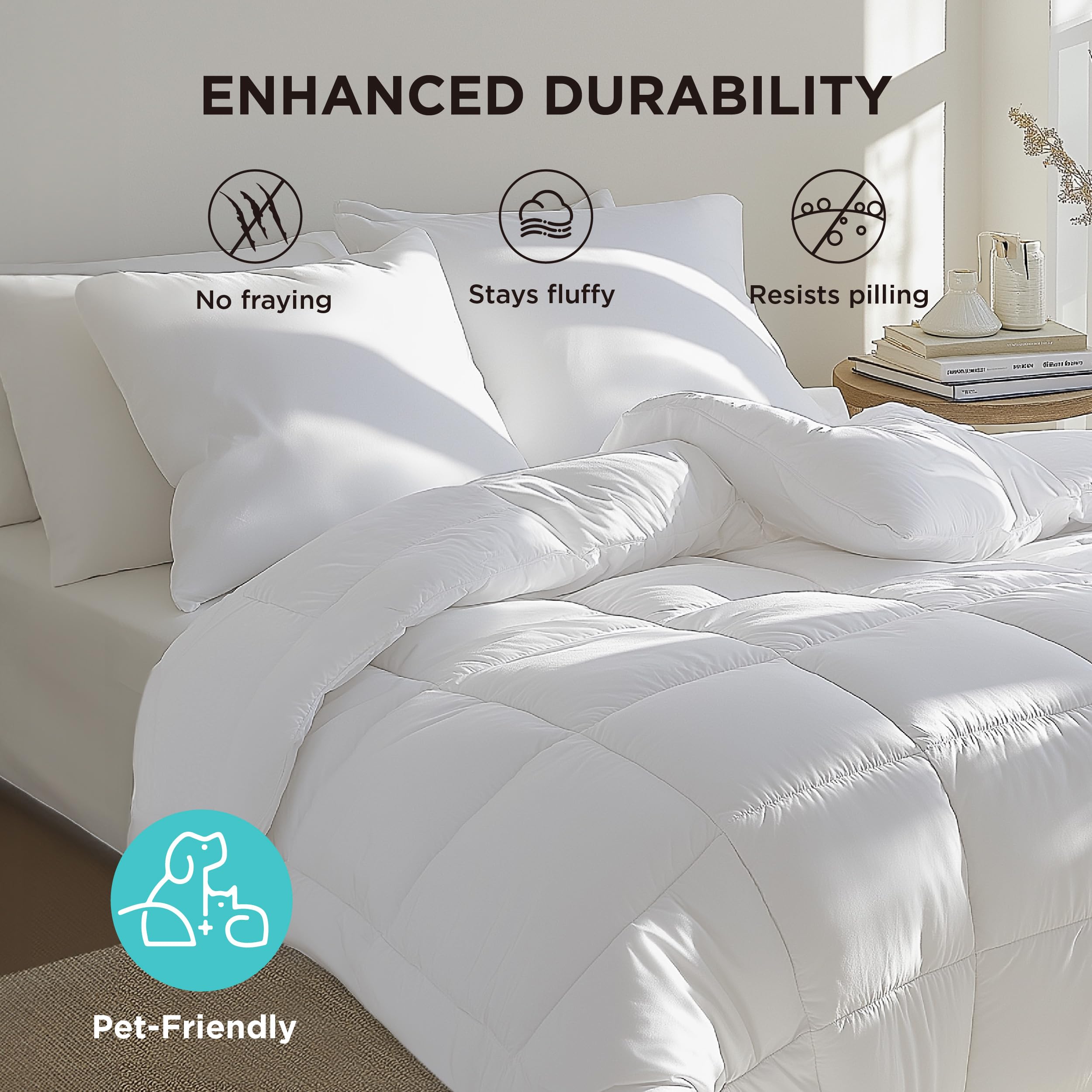 Bedsure size comparison twin versus queen showing compact twin fit and scale