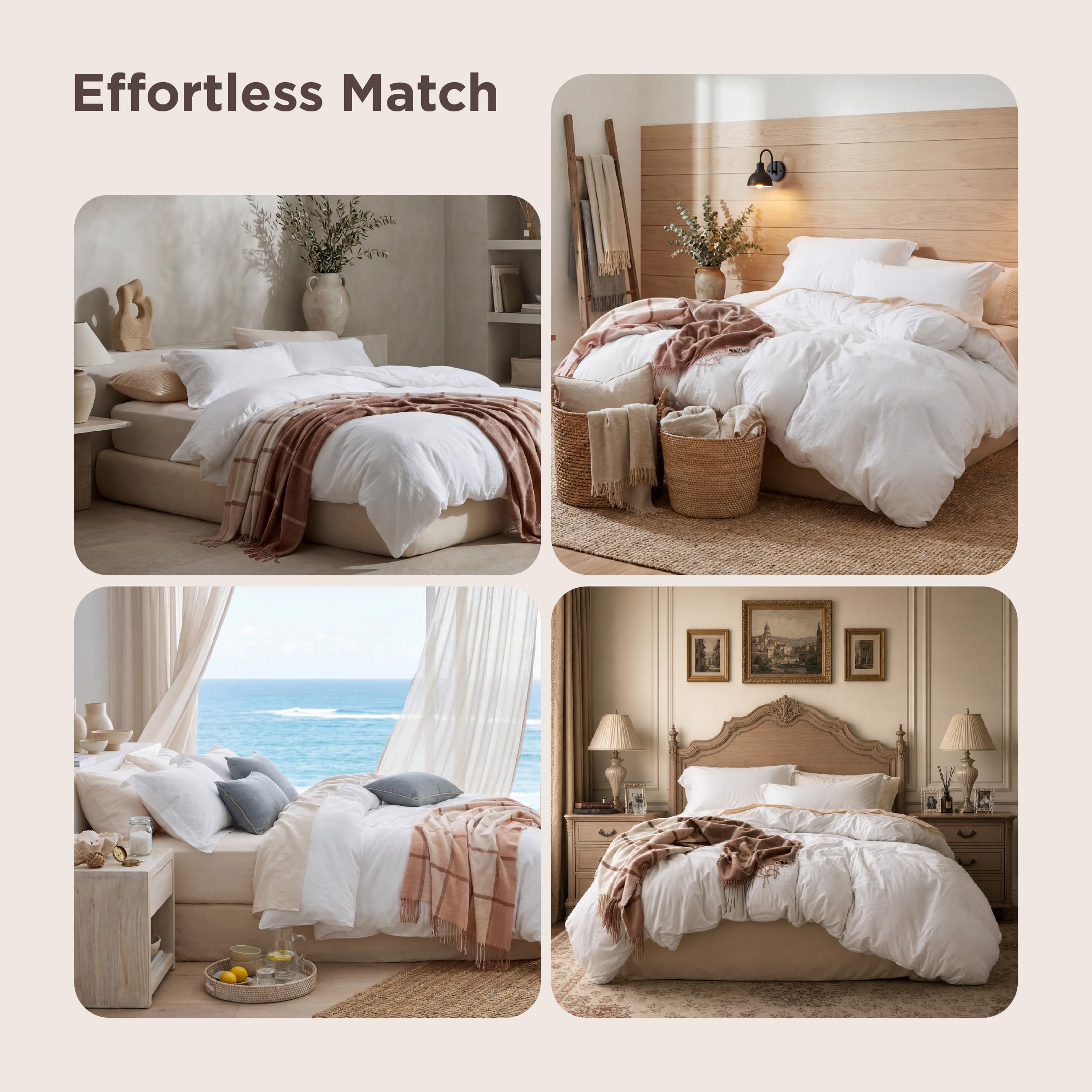 Bedsure size scale on bed frame showing queen dimensions for proper fit and visual proportion benefit