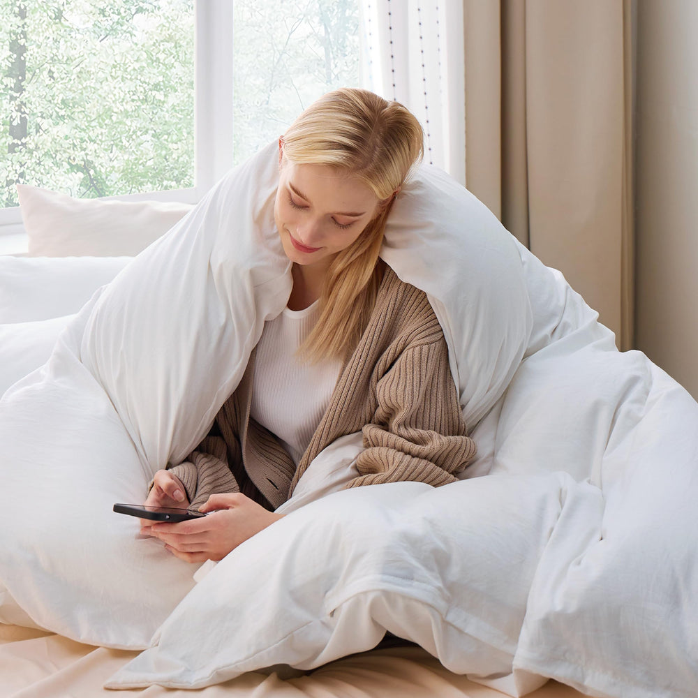 Bedsure twin bed size comparison illustrating fit and drape