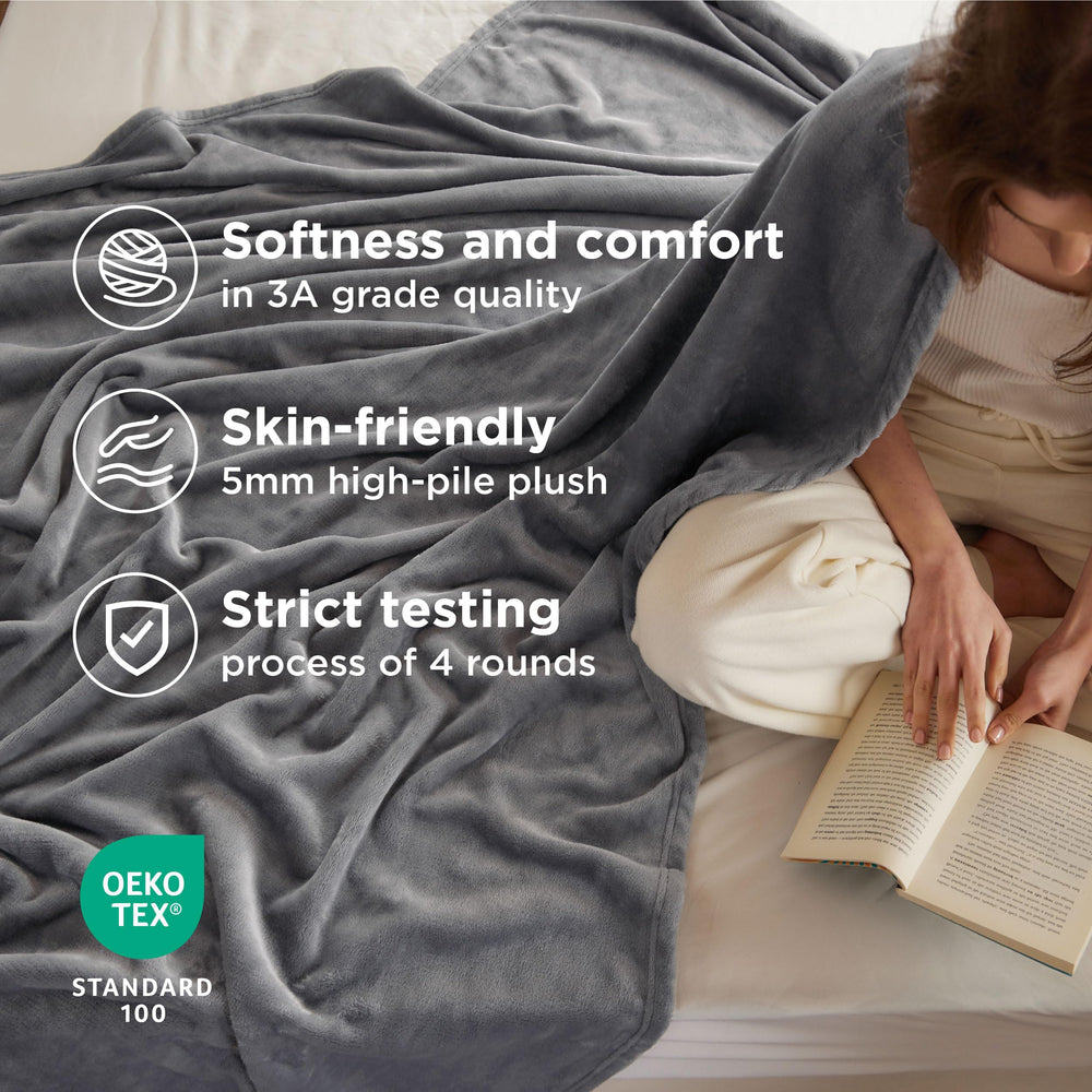 Bedsure throw on sofa lifestyle scene adding warmth and decor polish