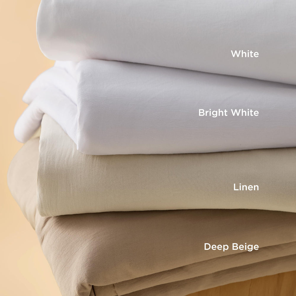 Bedsure washed softness folded showing drape and ready-to-use softness benefit