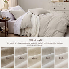 Bedsure full-length zipper closure closeup for fast, secure duvet insert removal and care