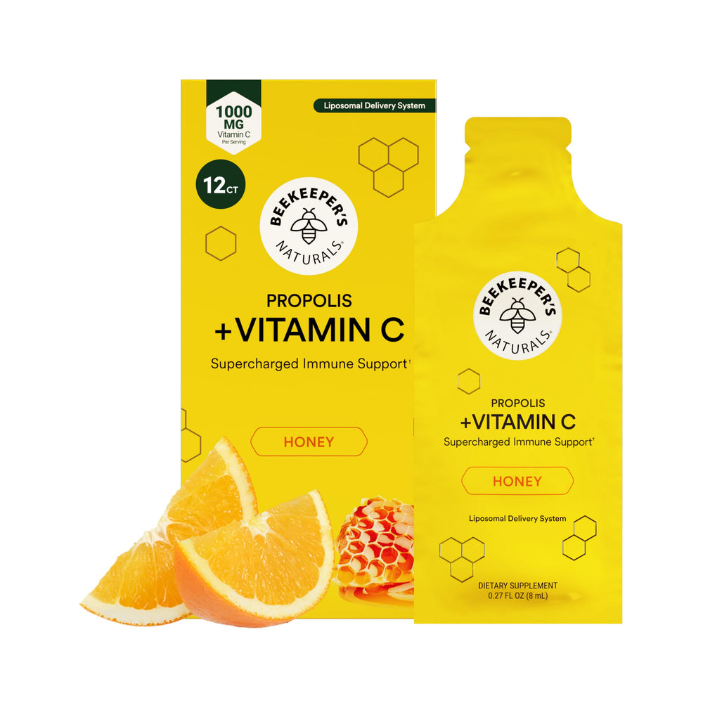 Beekeeper's Naturals front packaging showing 12 packets and brand clarity