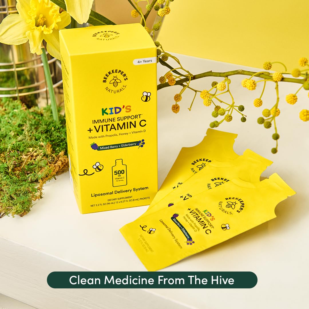 Beekeeper's Naturals sachets on a family breakfast table for daily routine