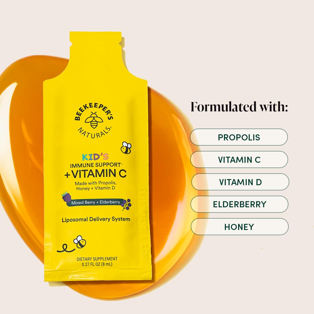 Beekeeper's Naturals sachet held in hand to show compact, travel-friendly size
