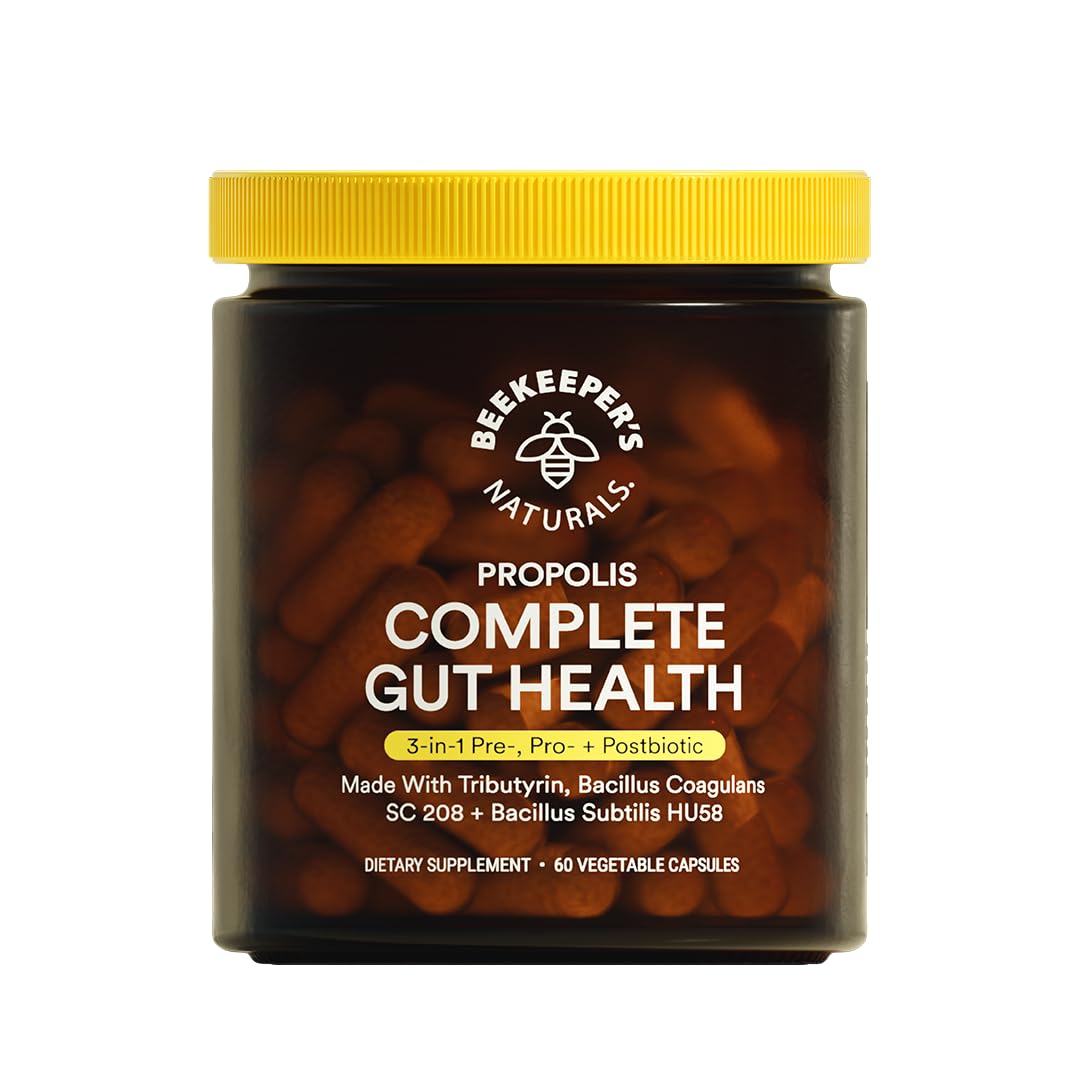 Beekeeper's Naturals front bottle view showing packaging and benefits