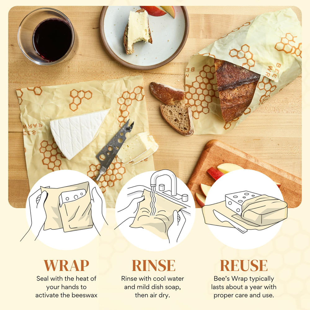 Bee's Wrap covering a bread loaf keeping it fresh longer