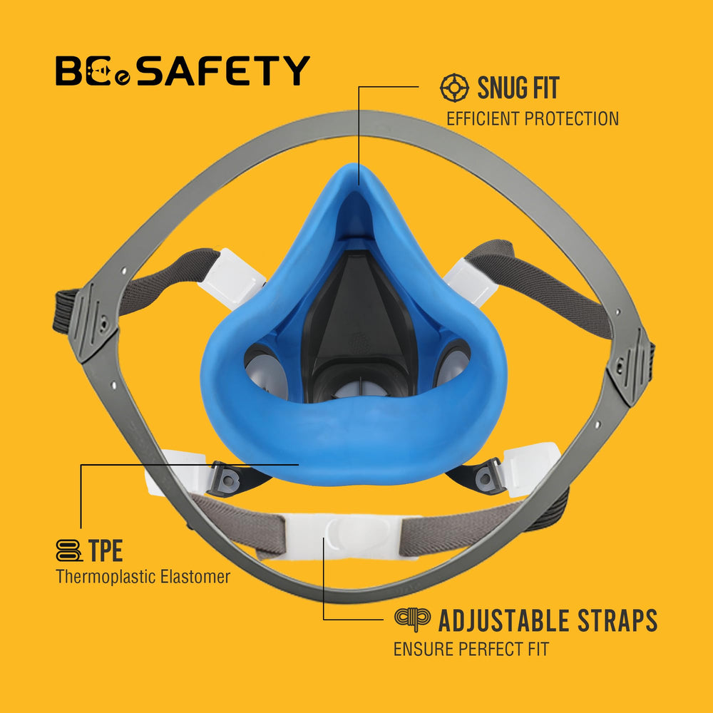 BEESAFETY RD-510 side profile highlighting head straps and comfortable stable seal