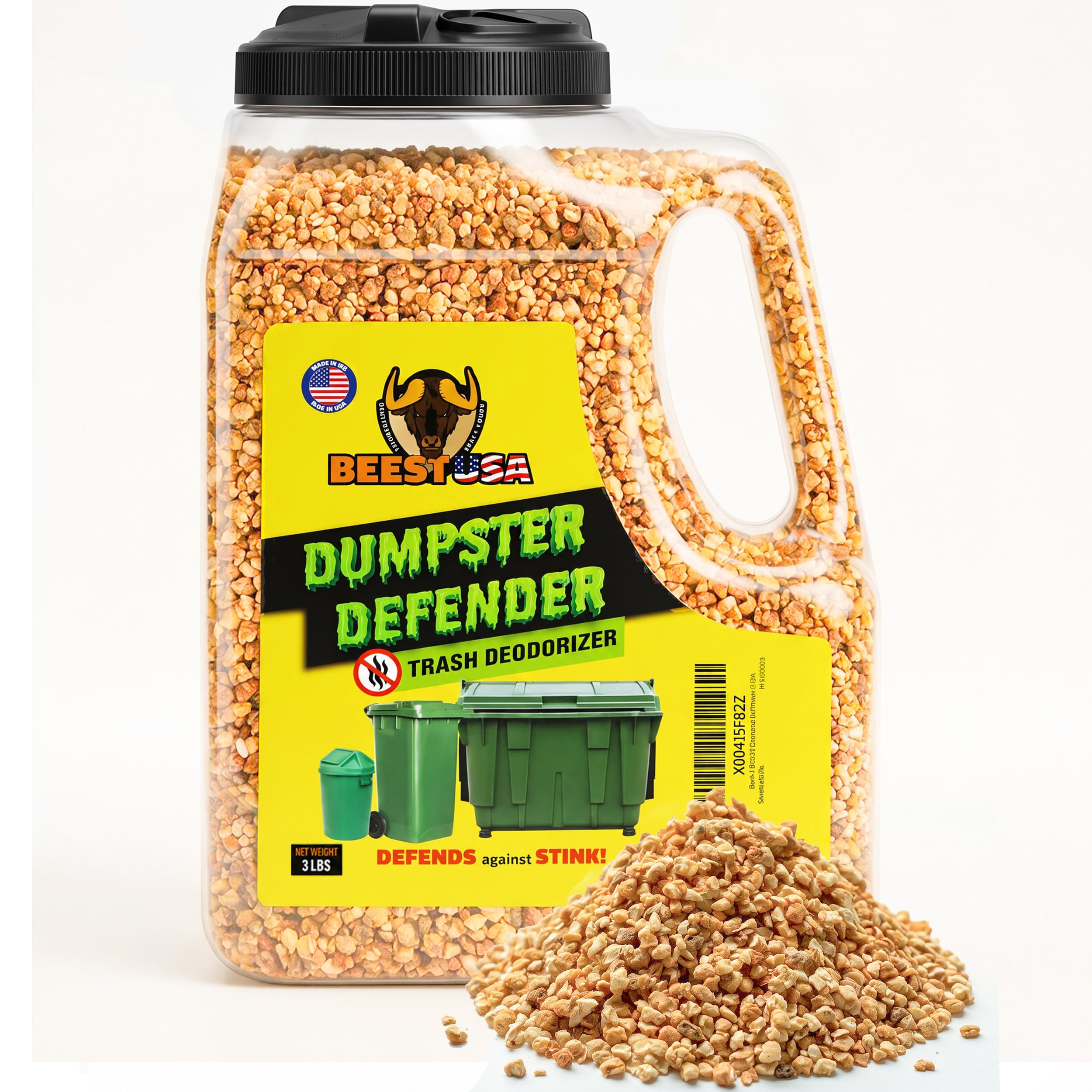 BEEST front packaging showing 3 lb deodorizer and usage benefits