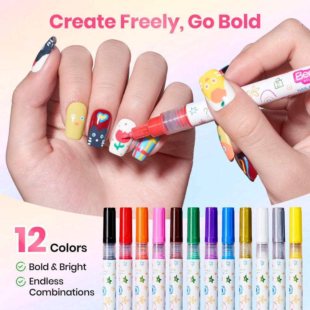 beetles Gel Polish dotted nail design example showing tiny dot accuracy for accents