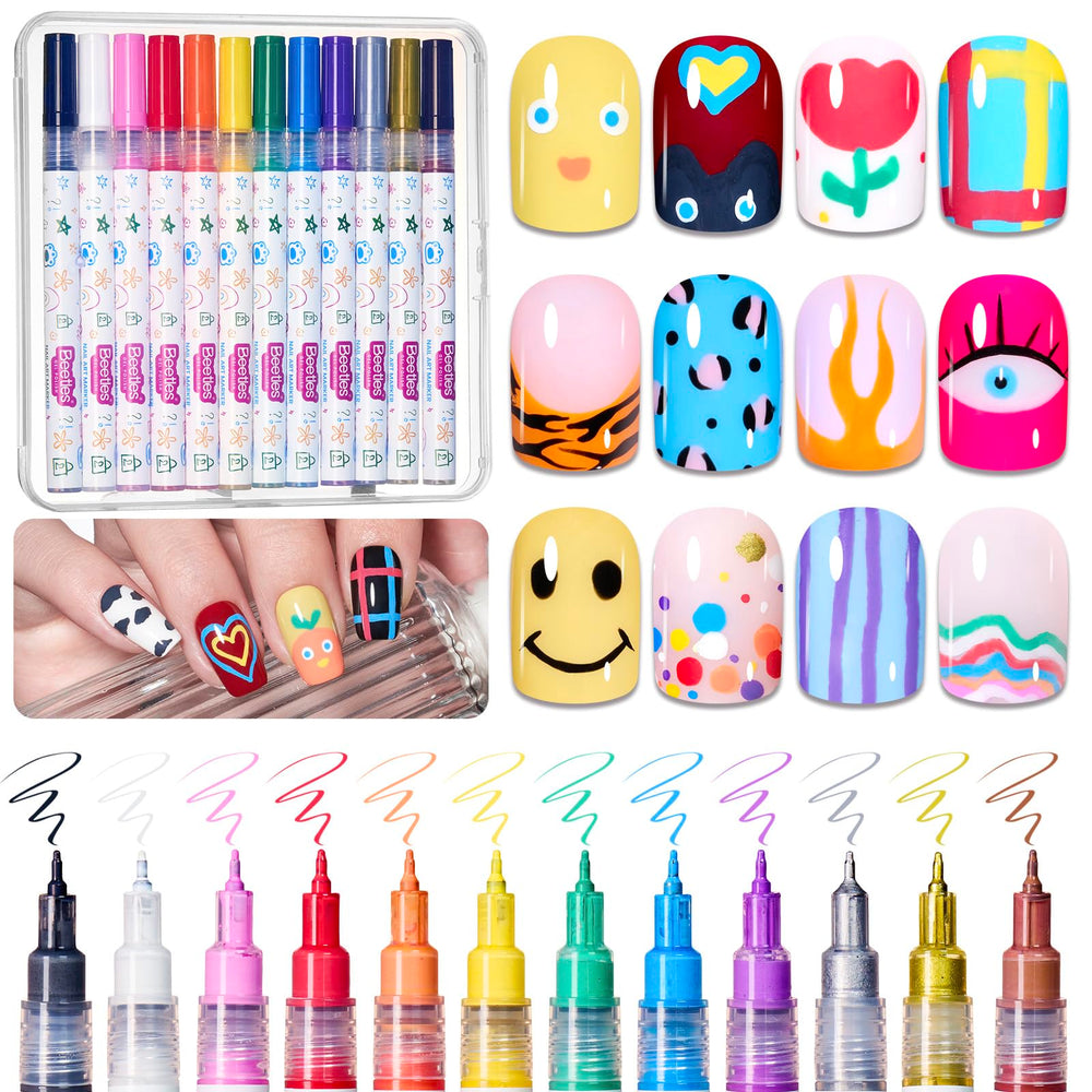 beetles Gel Polish pens decorating a phone case showing multi-surface creativity benefit