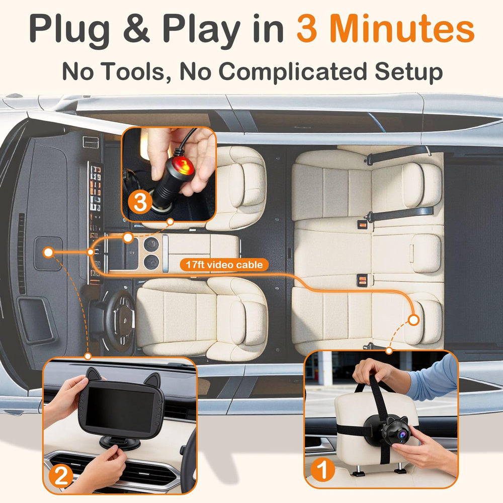 Befumly cable and 12V plug detail showing easy wired installation benefit