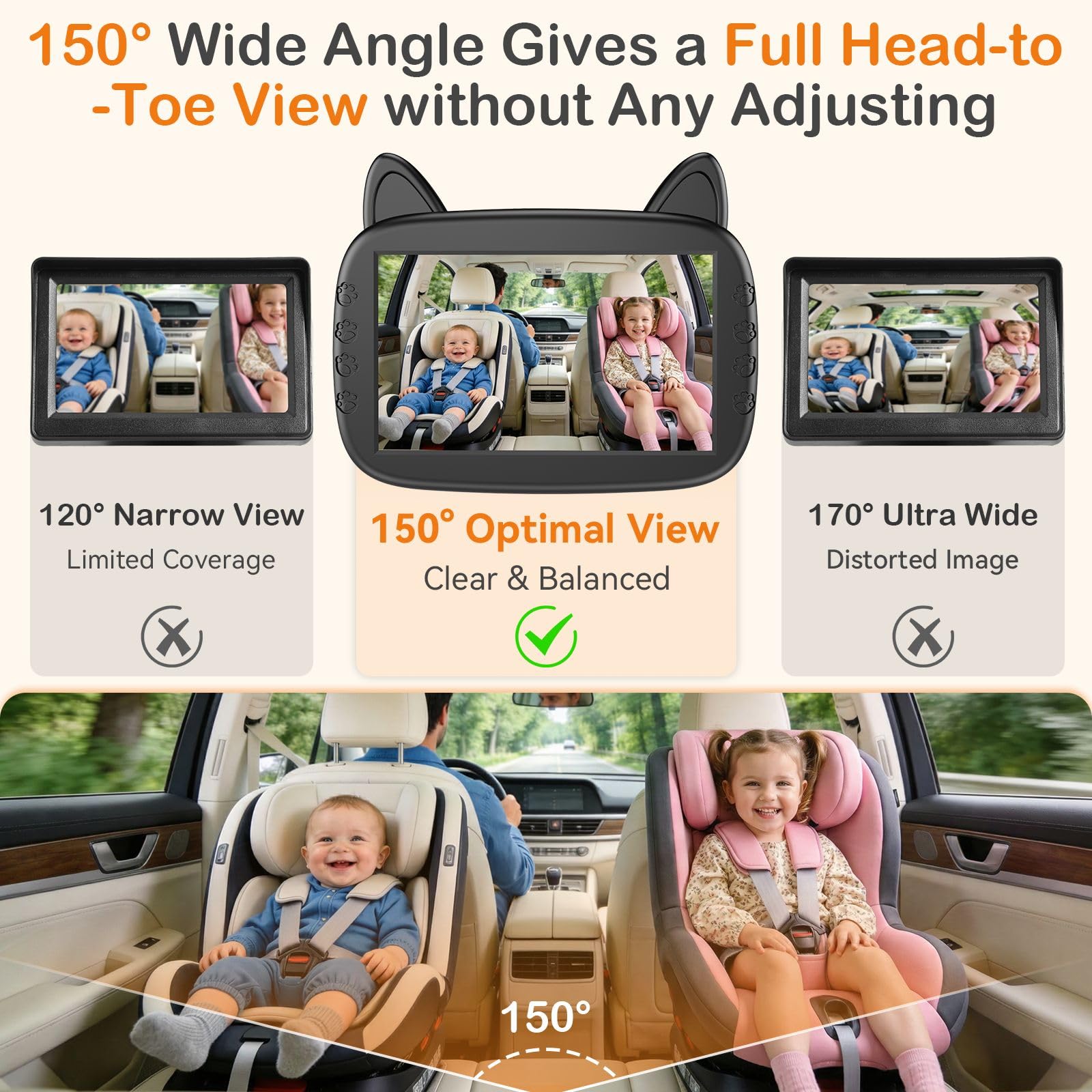 Befumly camera in use during family road trip showing continuous monitoring benefit