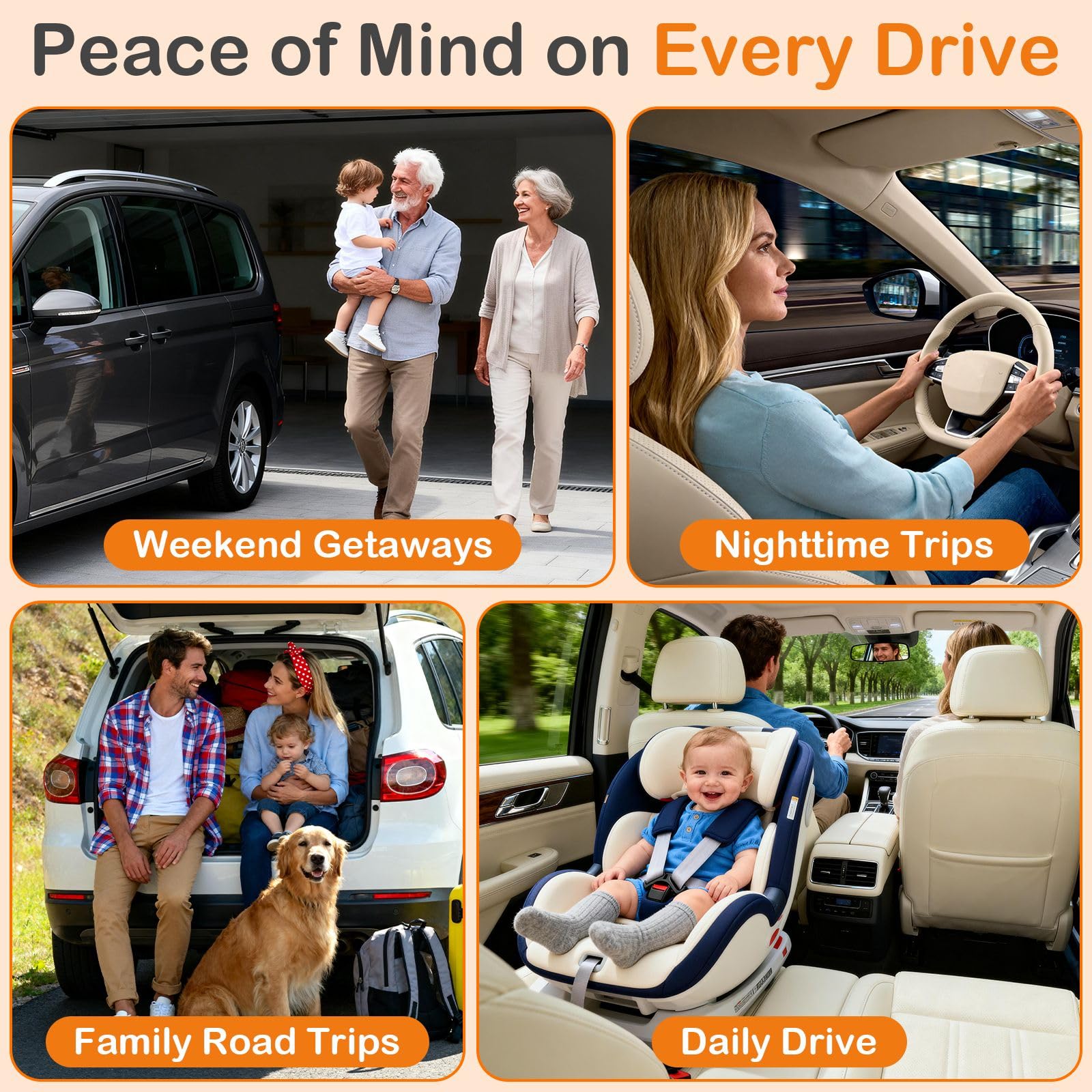 Befumly monitor on dashboard illustrating compact size and convenience benefit