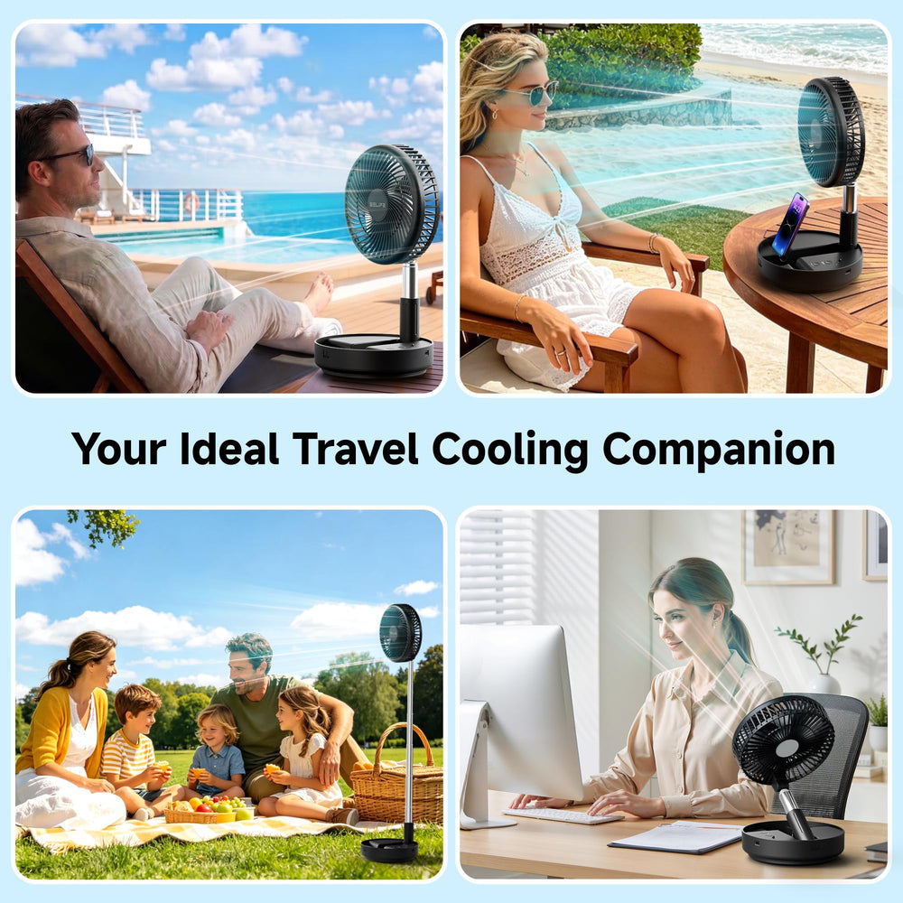 Belife X8 remote control beside fan for convenient distance adjustments
