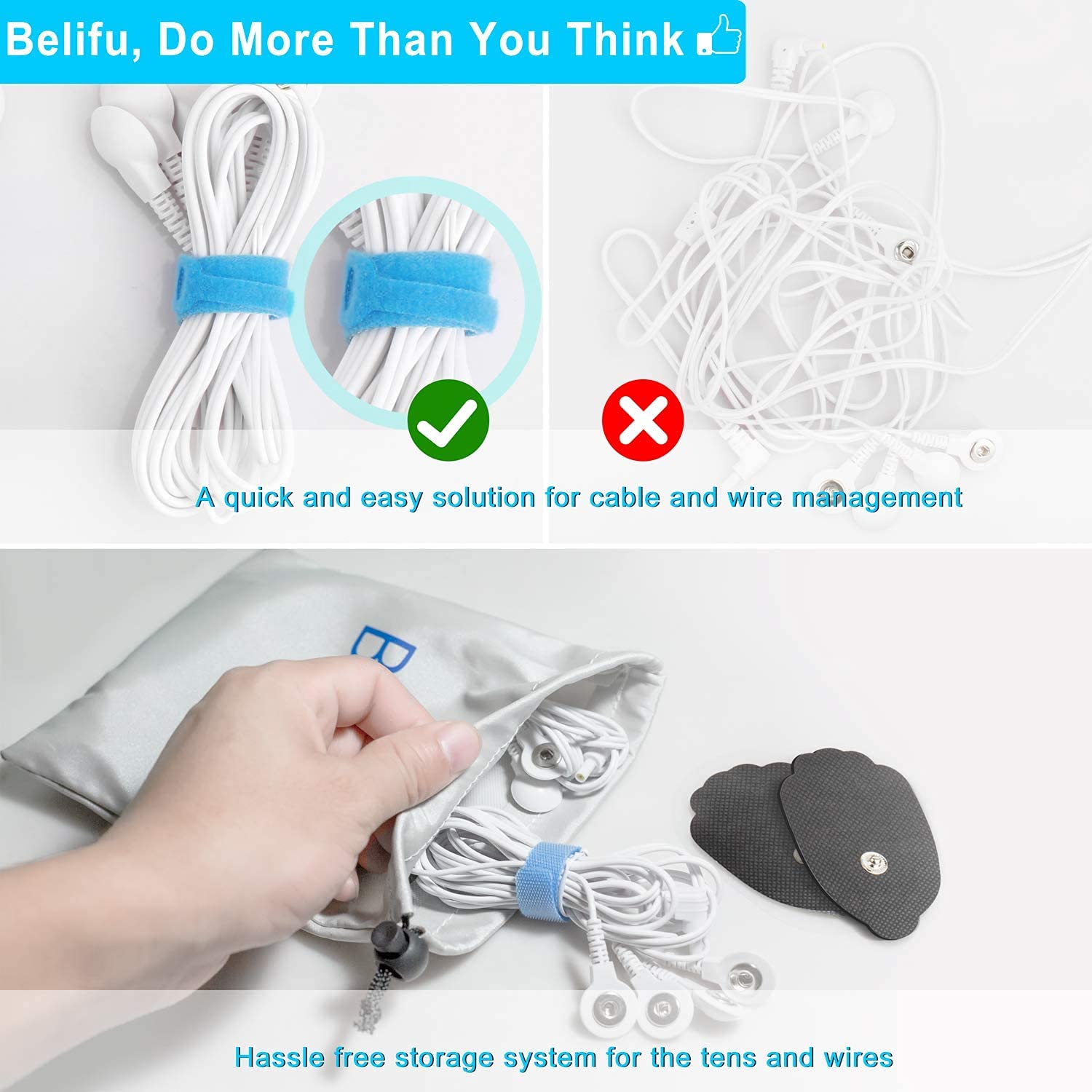 Belifu connected to USB charger for reliable rechargeable power