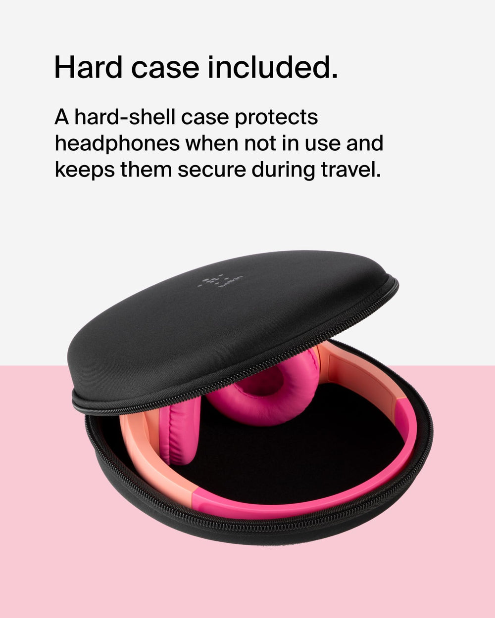 Belkin SoundForm Mini beside a smartphone showing compact scale and 30-hour battery advantage