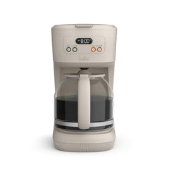 BELLA front view showing compact 12-cup brewer and clean design benefit