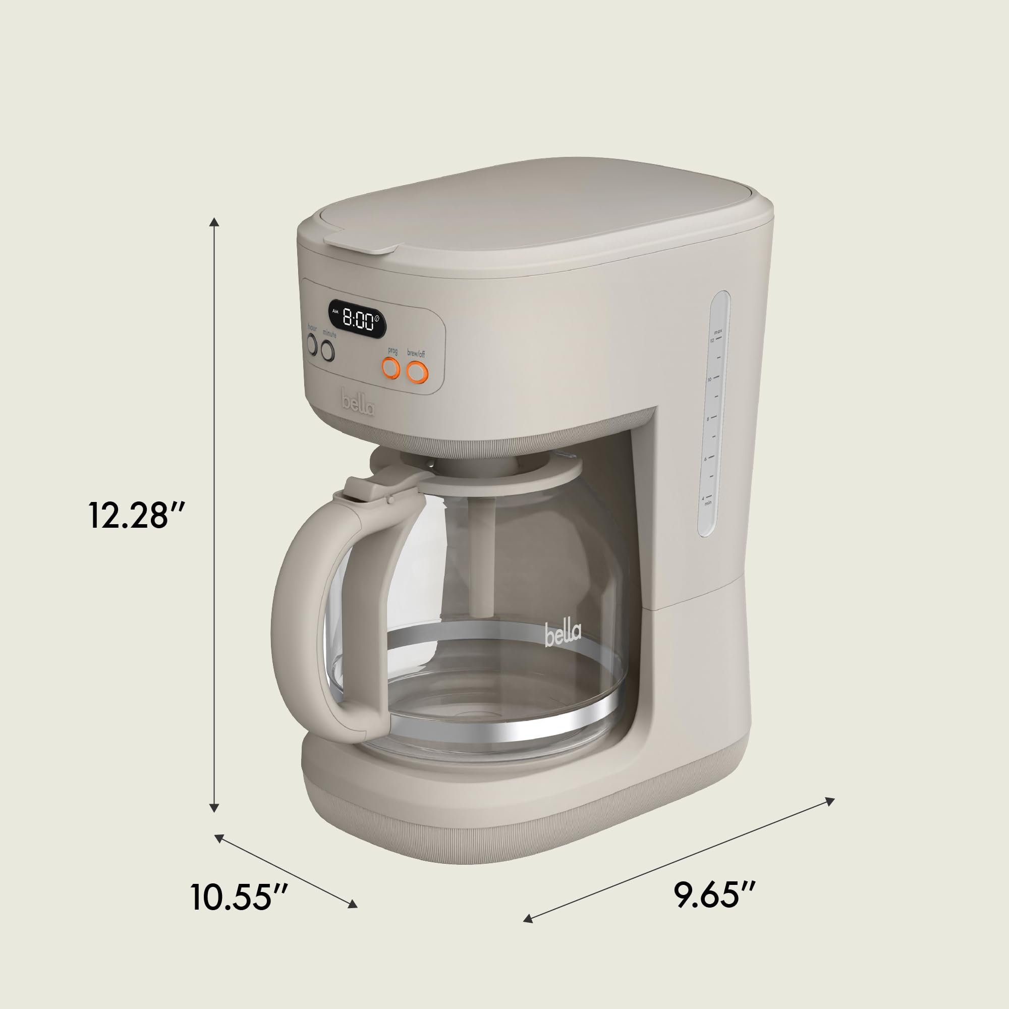 BELLA measuring scoop and manual included for simple setup benefit