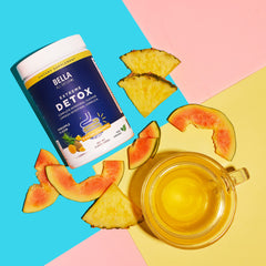 Bella All Natural pineapple powder blended into smoothie for tasty digestion support