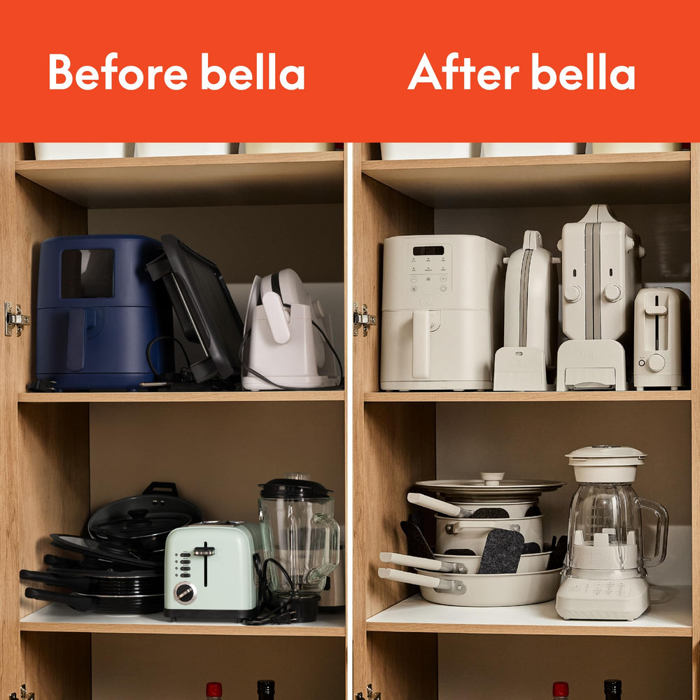 BELLA waffle maker in a brunch scene illustrating quick breakfast prep