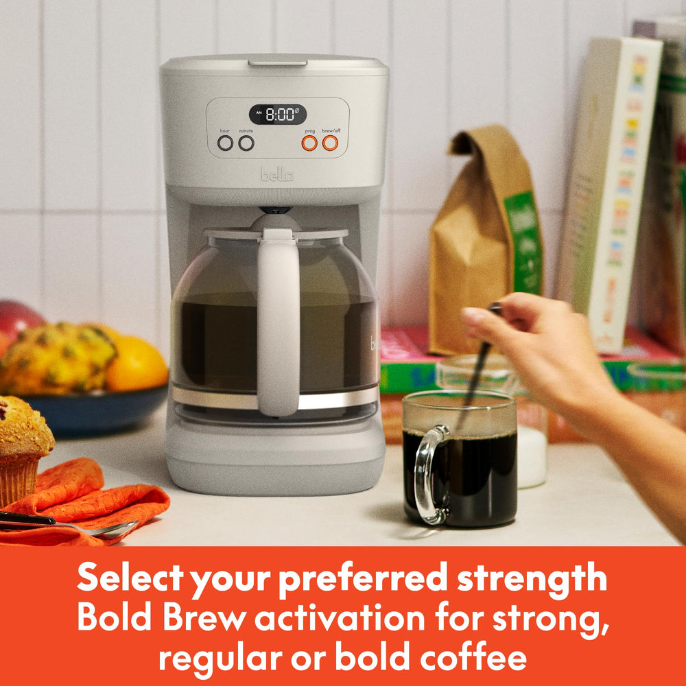 BELLA pour mid-brew using pause-and-serve for spill-free convenience