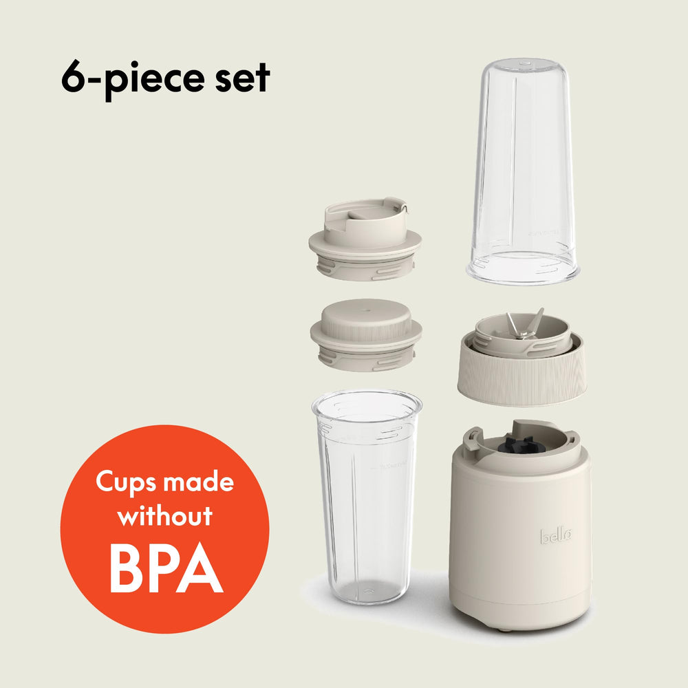 BELLA close-up of 4-tip stainless steel blade highlighting durable blending performance