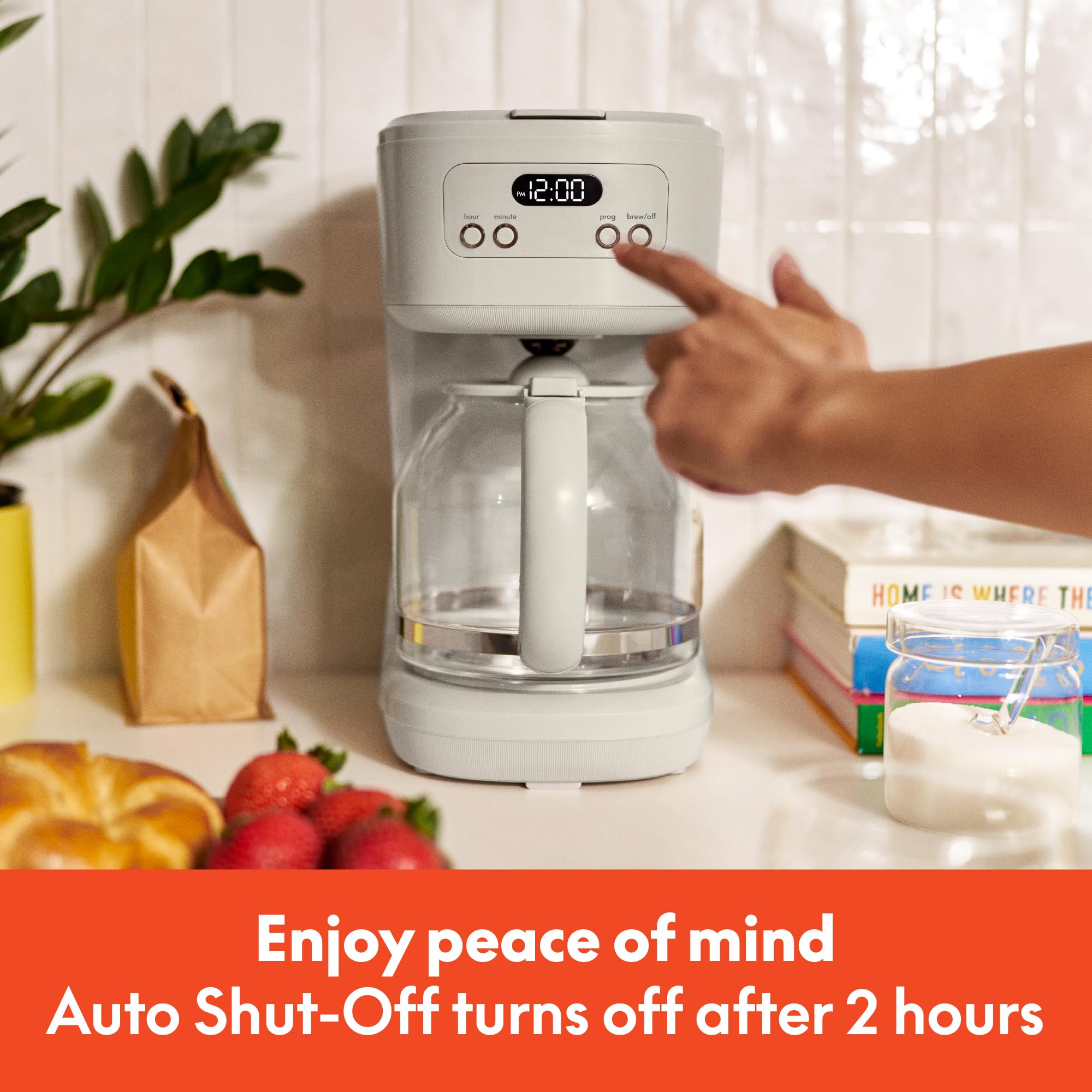 BELLA side profile on countertop demonstrating compact footprint benefit