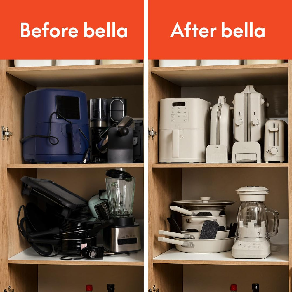 BELLA matte oatmilk finish close detail for stylish kitchen appeal